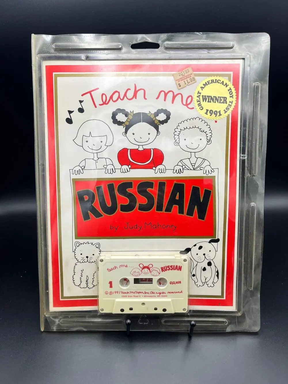 Teach Me Russian Judy Mahoney Book Cassette Tape Kit 1991 Kids Vintage Language